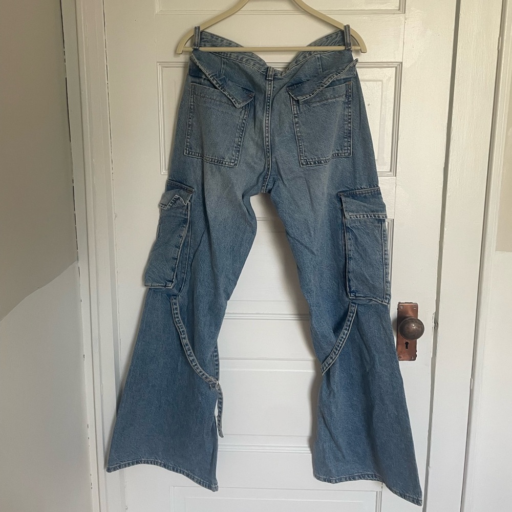 Zara TRF BELT LOOP CARGO JEANS - Picture 9 of 9